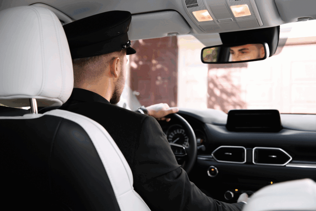 Chauffeur driving a vehicle